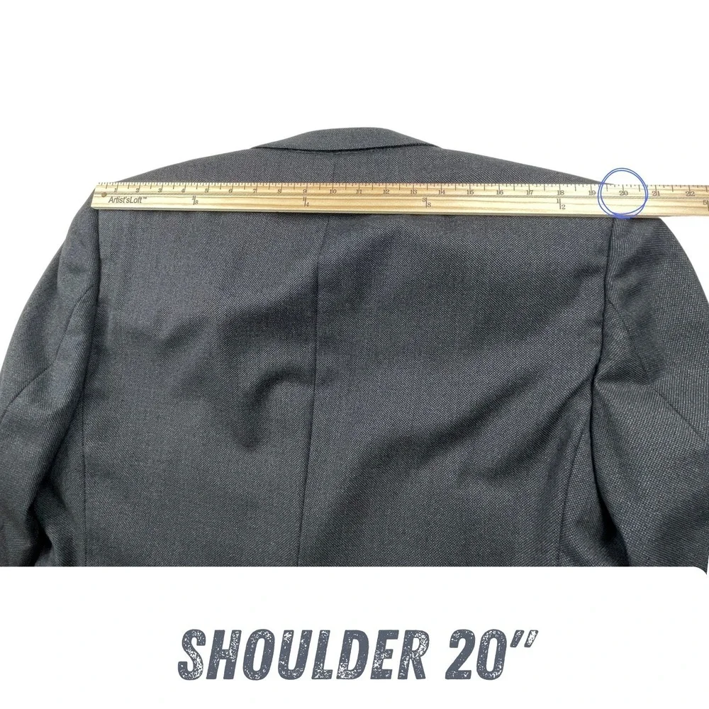 Jos. A. Bank Signature Gold 44L Blazer Wool Birdseye‎ Weave Jacket Charcoal Gray